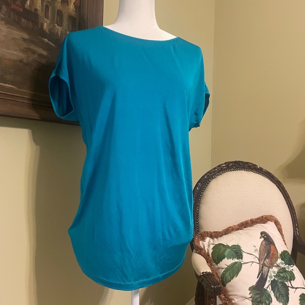 Prada Turquoise Short Sleeve Top